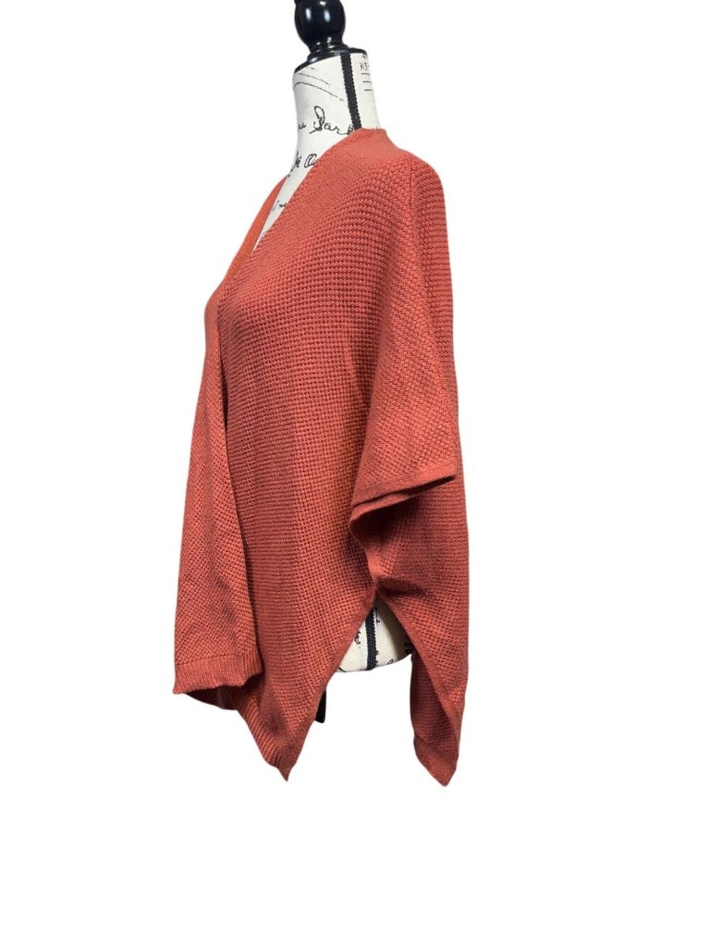 Loft Open Front Rust Orange Cardigan XS/S Lightweight Knit Women’s Layering Swea - Picture 4 of 9